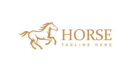 horse logo vector illustration, stylish horse logo template