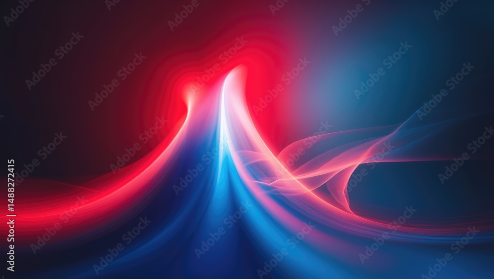 Poster abstract background with a gradient transition from red to blue