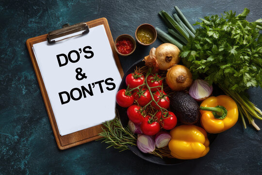 conceptual of Do's and Don'ts for food safety