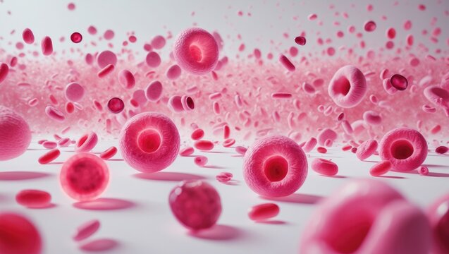 Unusual red blood cells from the patient