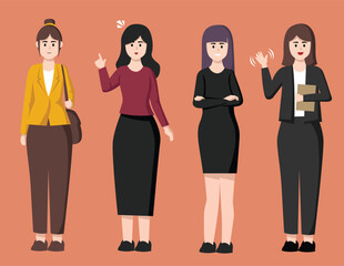 Fototapeta premium business women in different poses