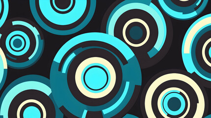 Fototapeta premium Abstract teal and beige circles background design, website header or app interface