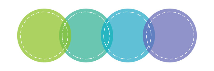 Infographic chart template modern style for presentation, start up project, business strategy, theory basic operation, logic analysis. Venn diagram vector 10 eps
