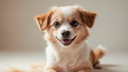 Fototapeta premium Cute Dog Portrait: Adopting an Adorable Pet