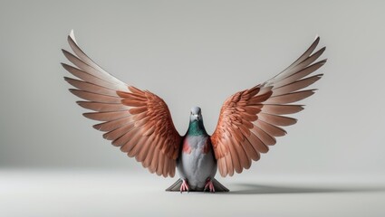 Creative depiction of eagle wings in a black and white abstract background