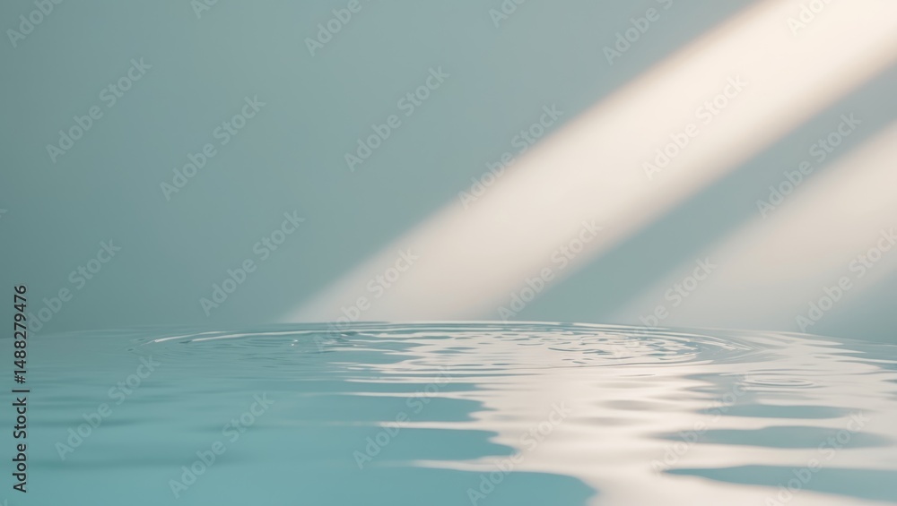 Poster bright summer background with an empty display podium