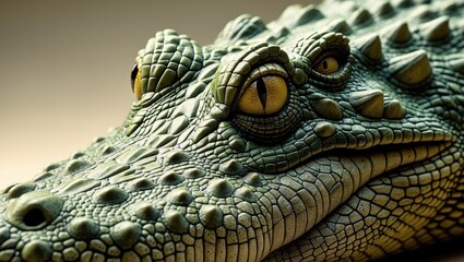 Fototapeta premium Detailed view of crocodile skin texture