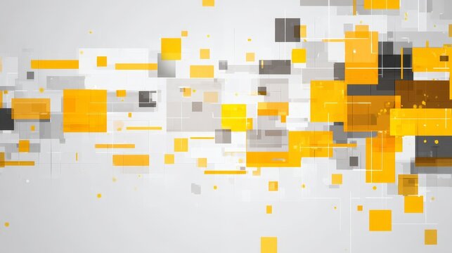 yellow abstract background geometric, light gray accents, minimalist, symbolizing technology, cyber security