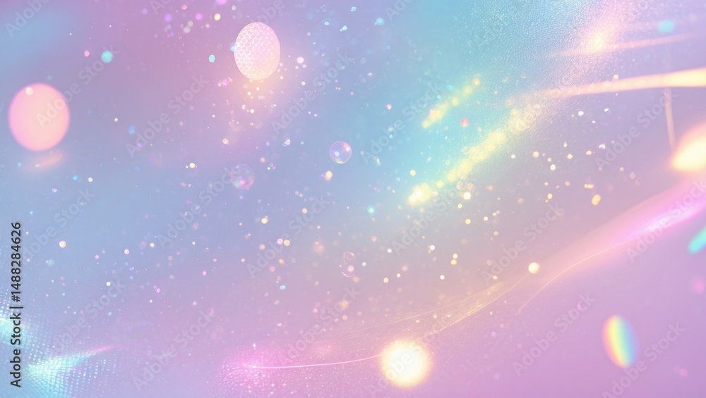 Aufkleber iridescent backdrop. holographic background featuring light glitch effect. vector rainbow gradient w