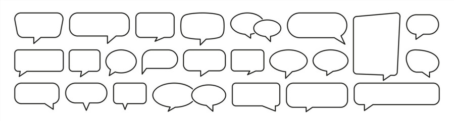 Speech Bubble set. Talk bubble. Cloud speech bubbles collection. Vector set icons.