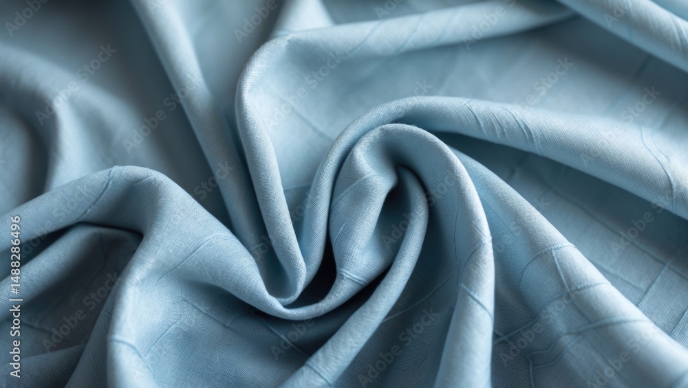 Poster zoomed-in image of fabric texture featuring folds on an abstract monochrome textile backdrop for des