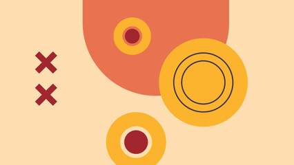 Modern Abstract Geometric Design with Bold Circles