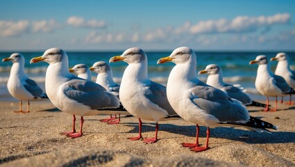 Seagulls at the beach