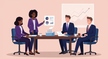 Diverse Business Team Meeting Growth Strategy