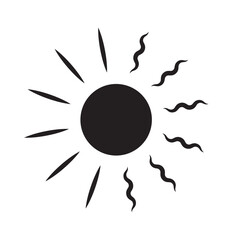Sun icons. Sun vector icon set in black color isolated set. solar isolated icon. sunshine sun icon vector illustration icons . 