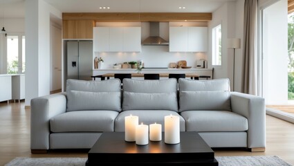 Living Room and Kitchen in a Unified Space