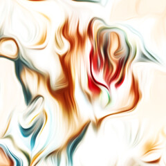 Abstract fluid art digital painting and dynamic swirling patterns with vibrant color transitions.