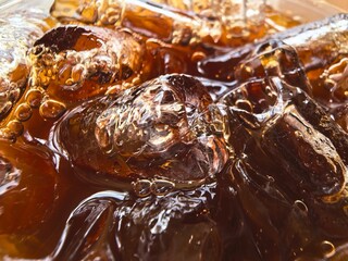 Small ice in America coffee water