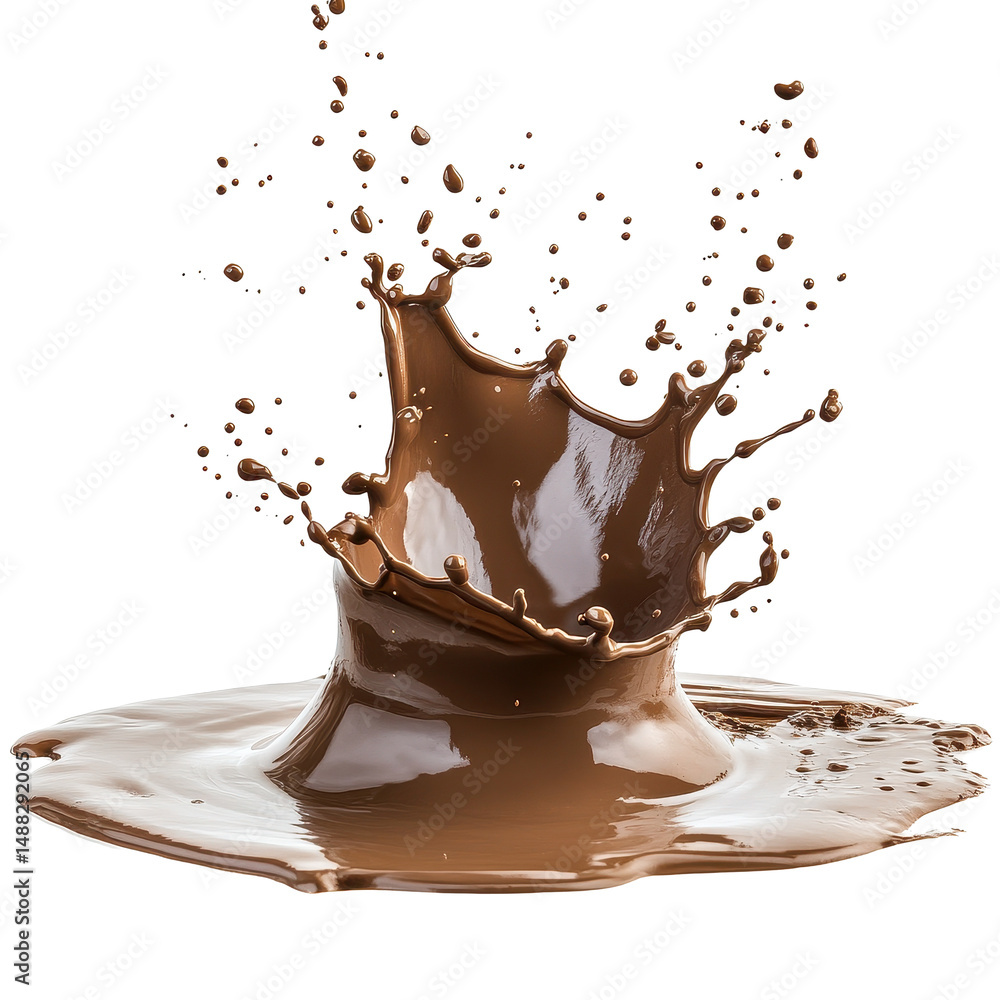 Poster mud splash creating dynamic movement isolated against a clean transparent background, mud splash iso