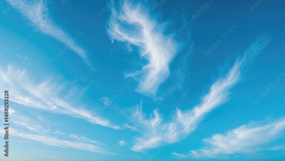 Poster gorgeous sunny sky images with floating clouds enhancing the refreshing outdoor scenery