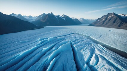 Picturesque glacier terrain