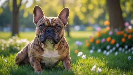 Fototapeta premium French Bulldog at the Park