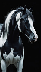 Fototapeta premium black horse on black