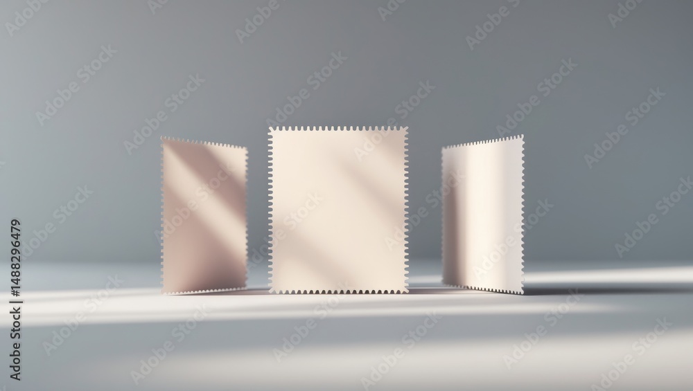 Aufkleber minimalistic postage stamp mockup for displaying design