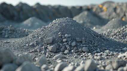 Crushed stone texture as a background for construction.