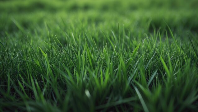 Grass field background for outdoor sports or photography, including football and botanic touches