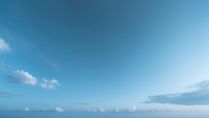 Obraz premium Open blue sky with cloud patterns and illuminated border