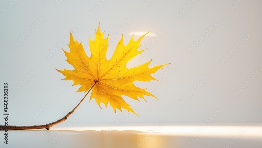 Aufkleber isolated autumn maple branch featuring leaves against a background