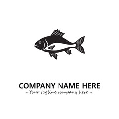 Fish silhouette logo company design vector illustration