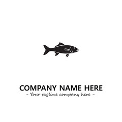 Fish silhouette logo company design vector illustration