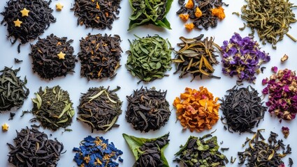 Fototapeta premium variety of dried tea