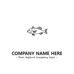 Fish silhouette logo company design vector illustration