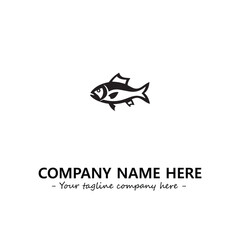 Fish silhouette logo company design vector illustration