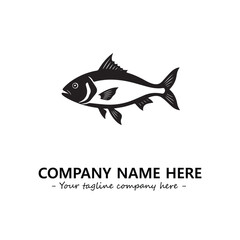 Fish silhouette logo company design vector illustration