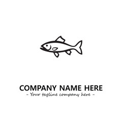 Fish silhouette logo company design vector illustration