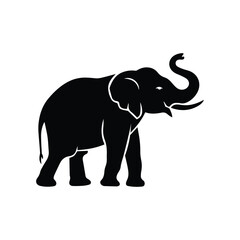 Elephant Silhouette Vector Symbol