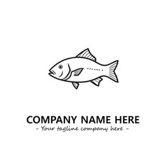 Fish silhouette logo company design vector illustration