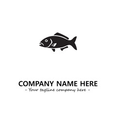 Fish silhouette logo company design vector illustration