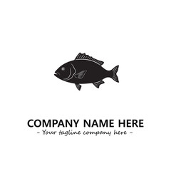 Fish silhouette logo company design vector illustration
