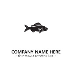 Fish silhouette logo company design vector illustration