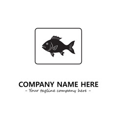 Fish silhouette logo company design vector illustration