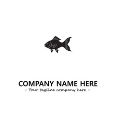 Fish silhouette logo company design vector illustration