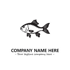 Fish silhouette logo company design vector illustration