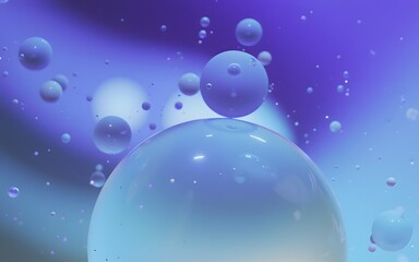 Naklejka premium Spherical Bubbles in a Liquid Environment
