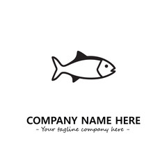 Fish silhouette logo company design vector illustration