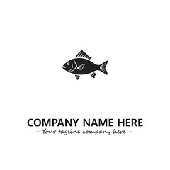 Fish silhouette logo company design vector illustration